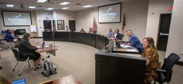 Board of Education during a board meeting